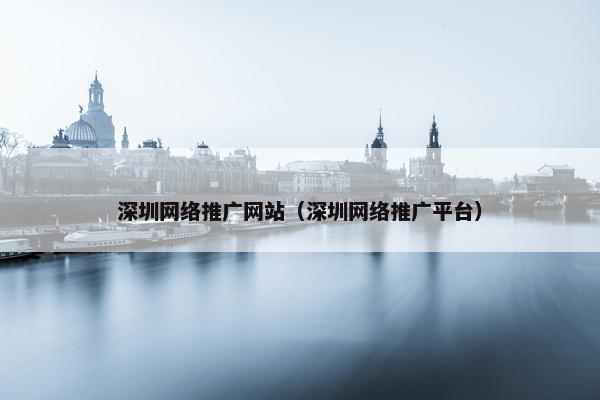 深圳网络推广网站（深圳网络推广平台）