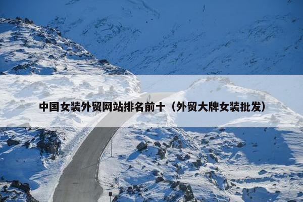 中国女装外贸网站排名前十（外贸大牌女装批发）