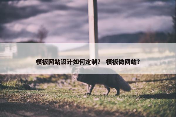 模板网站设计如何定制？ 模板做网站？