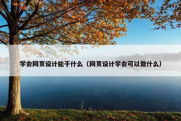 学会网页设计能干什么(网页设计学会可以做什么)