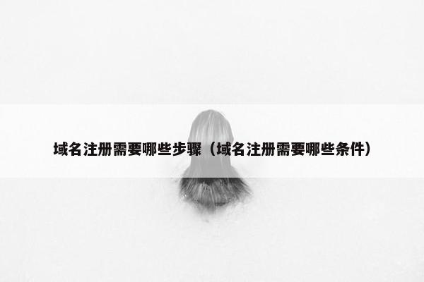 域名注册需要哪些步骤(域名注册需要哪些条件) 域名注册需要哪些步骤(域名注册需要哪些条件)