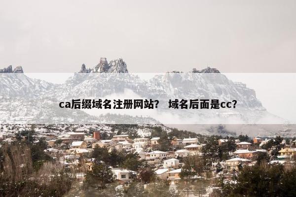 ca后缀域名注册网站? 域名后面是cc?