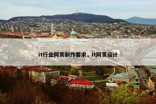 it行业网页制作要求,it网页设计