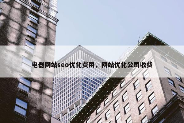 电器网站seo优化费用,网站优化公司收费