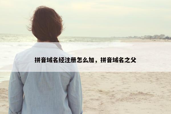 拼音域名经注册怎么加，拼音域名之父