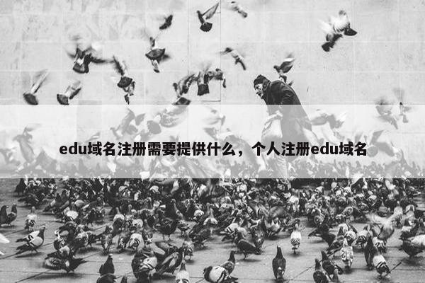edu域名注册需要提供什么,个人注册edu域名