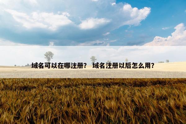 域名可以在哪注册? 域名注册以后怎么用?