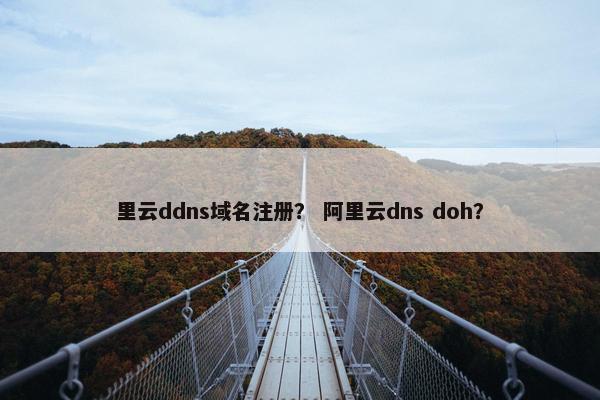 里云ddns域名注册? 阿里云dns doh?