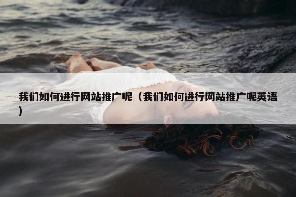 我们如何进行网站推广呢(我们如何进行网站推广呢英语)